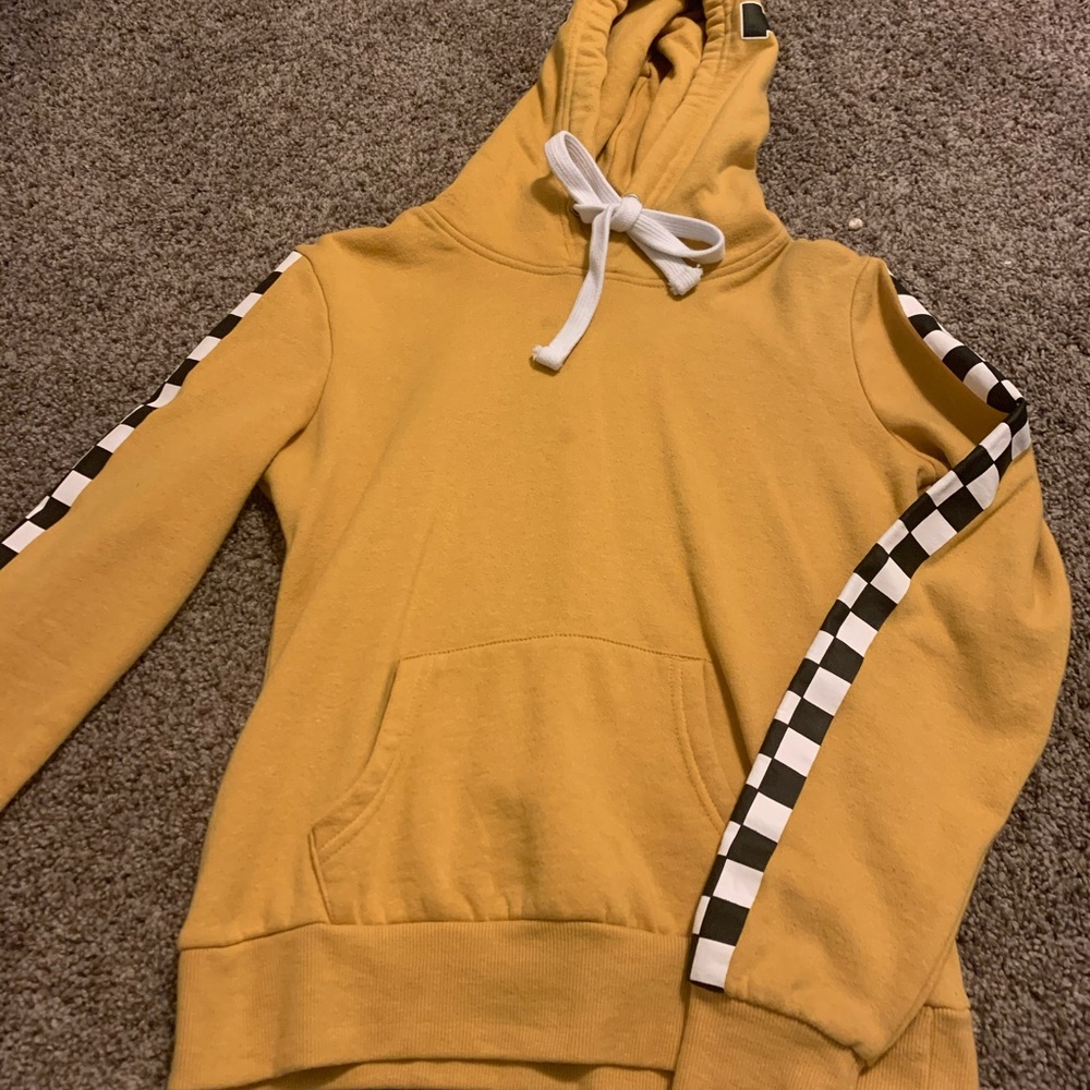 Yellow checkers hoodie
